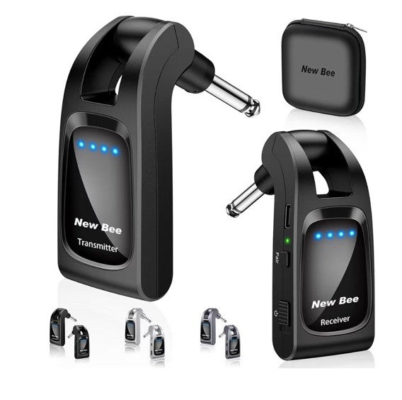 Wireless Guitar System 2.4 GHz with 6 Channels Rechargeable Audio Wireless Guita