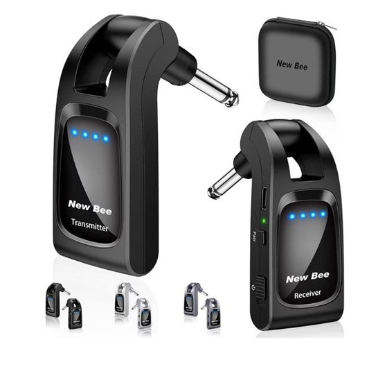 Wireless Guitar System 2.4 GHz with 6 Channels Rechargeable Audio Wireless Guita
