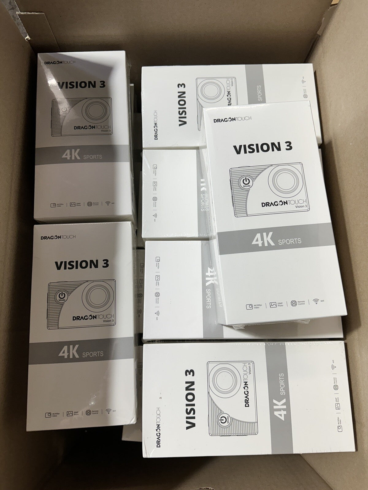 Dragon Touch Vision 3 Pro Black 4K Ultra HD Sports Waterproof Action Camera