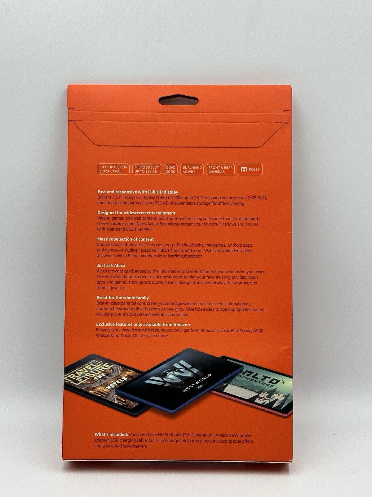 Amazon Fire HD 10 7th Gen SL056ZE 10.1" 32GB Wi-Fi Orange  1080p Full HD Tablet