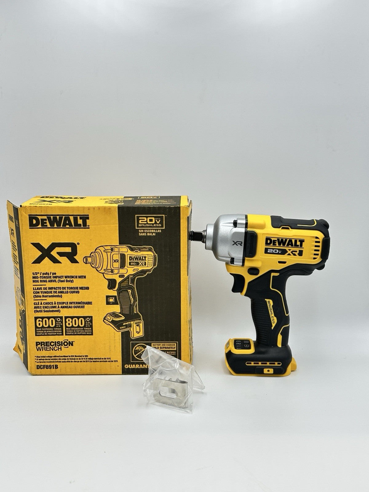 DEWALT 20V MAX XR Cordless Impact Wrench 1/2 Bare Tool Only DCF892B Detent Anvil