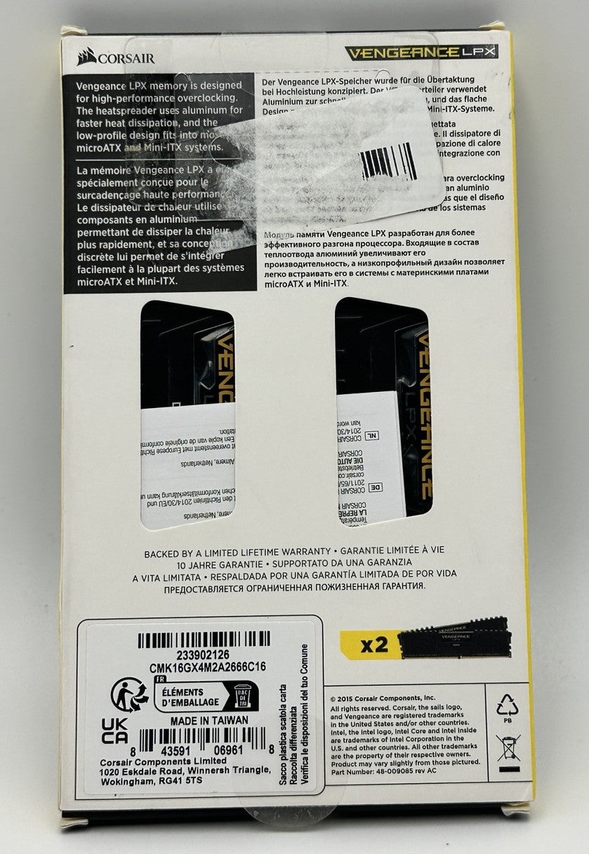 Corsair Vengeance LPX 16GB (2x8GB) RAM DDR4 2666MHz CMK16GX4M2A2666C16