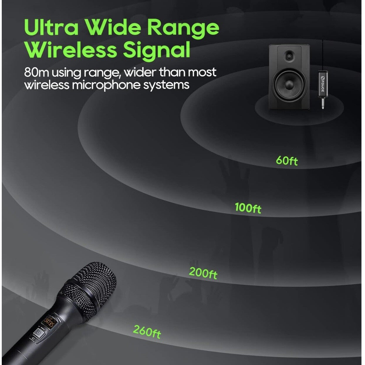 FDUCE Professional Universal Microphone UHF Handheld Dynamic System