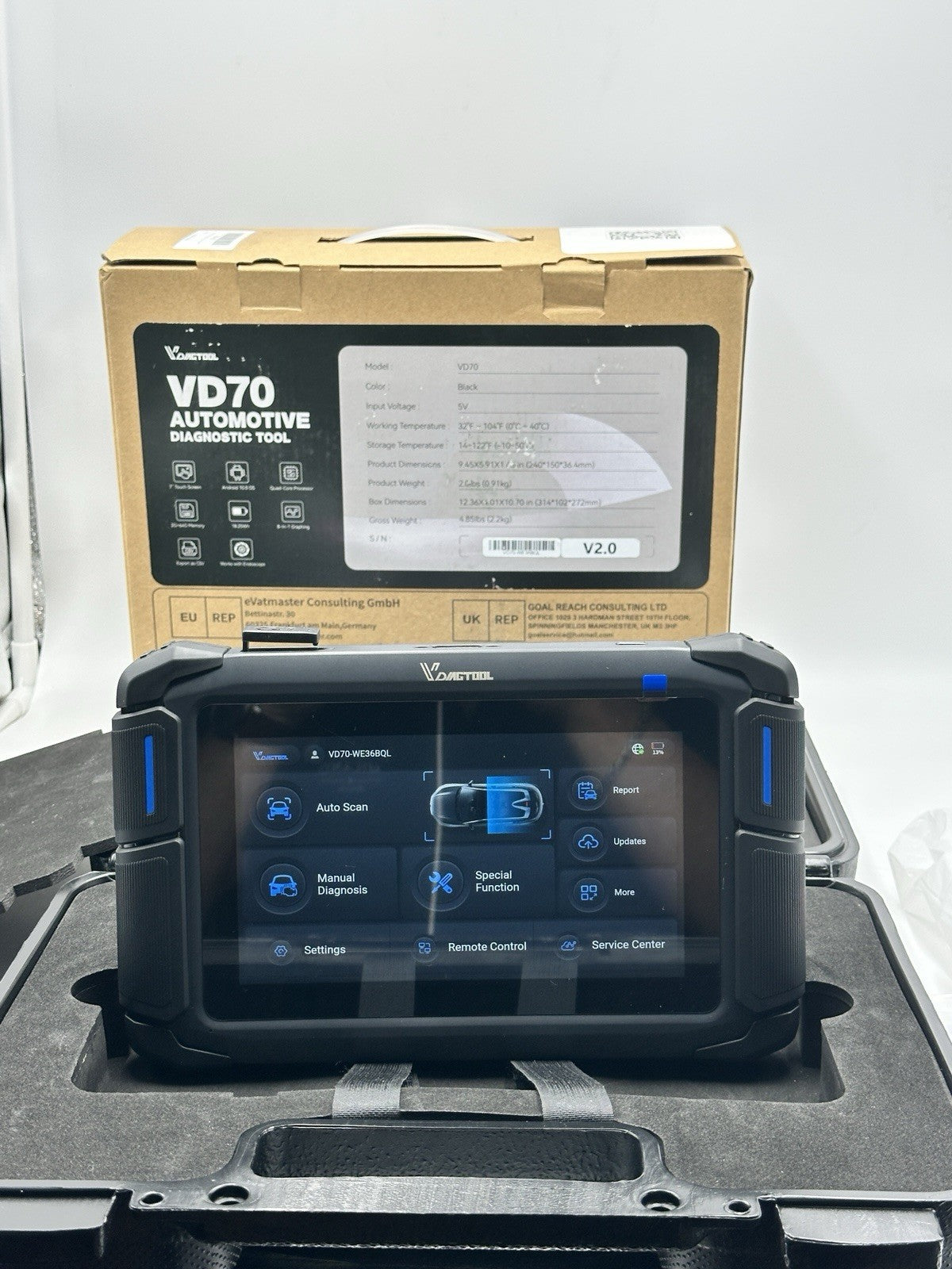 VDIAGTOOL VD70 OBD2 Scanner Bidirectional Tool Full System Diagnostic 39+ Rest