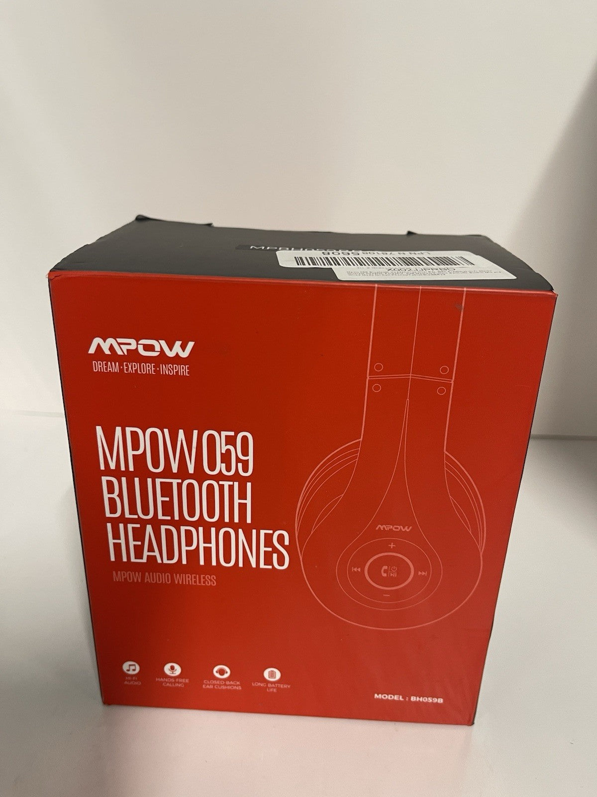 MPOW (BH059B) 059 Bluetooth Headphones, with Transmitter - Black/Red