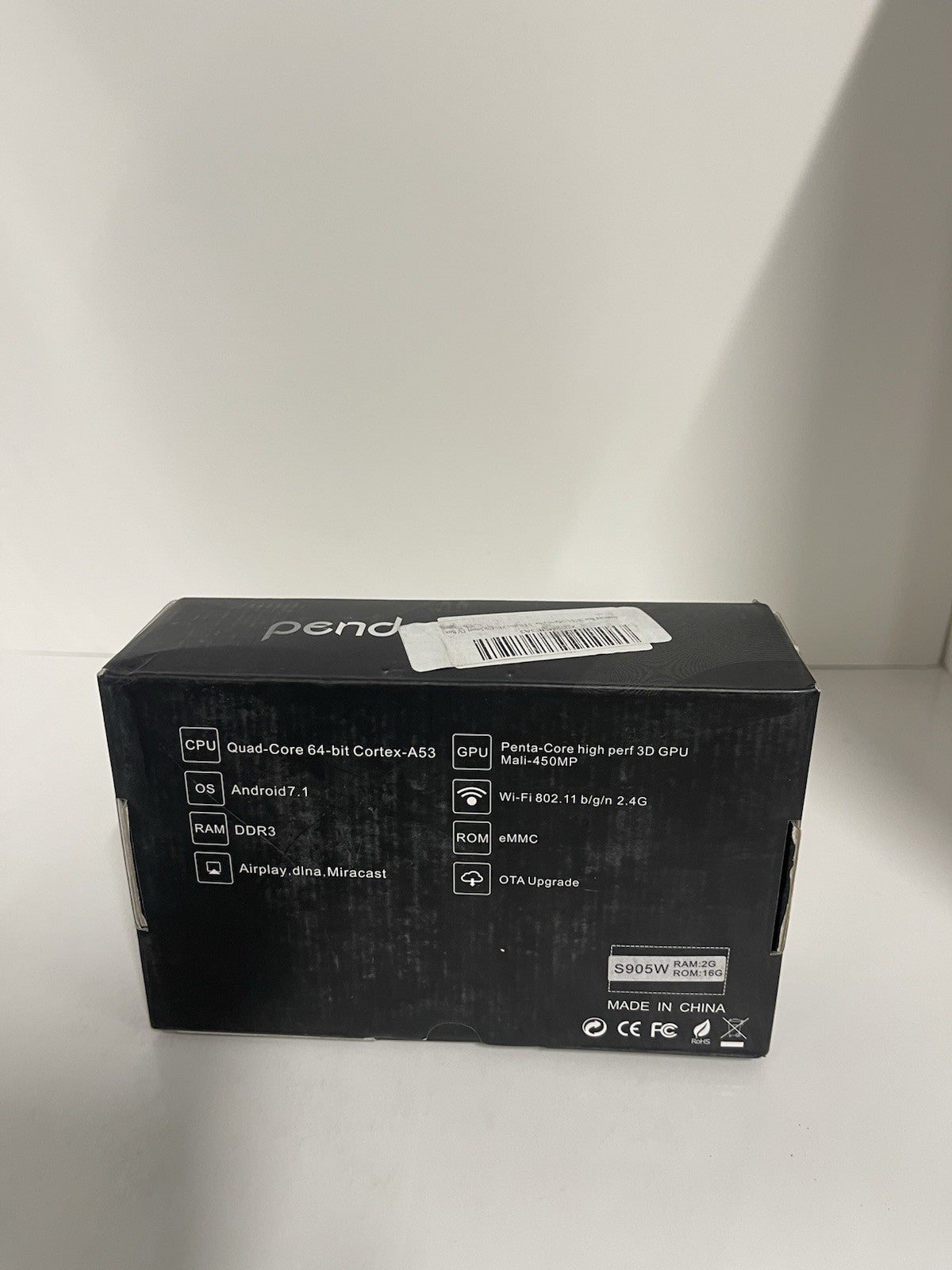 Pendoo x8 mini 4K 64 bit Cortex A53 Wifi pentacore GPU