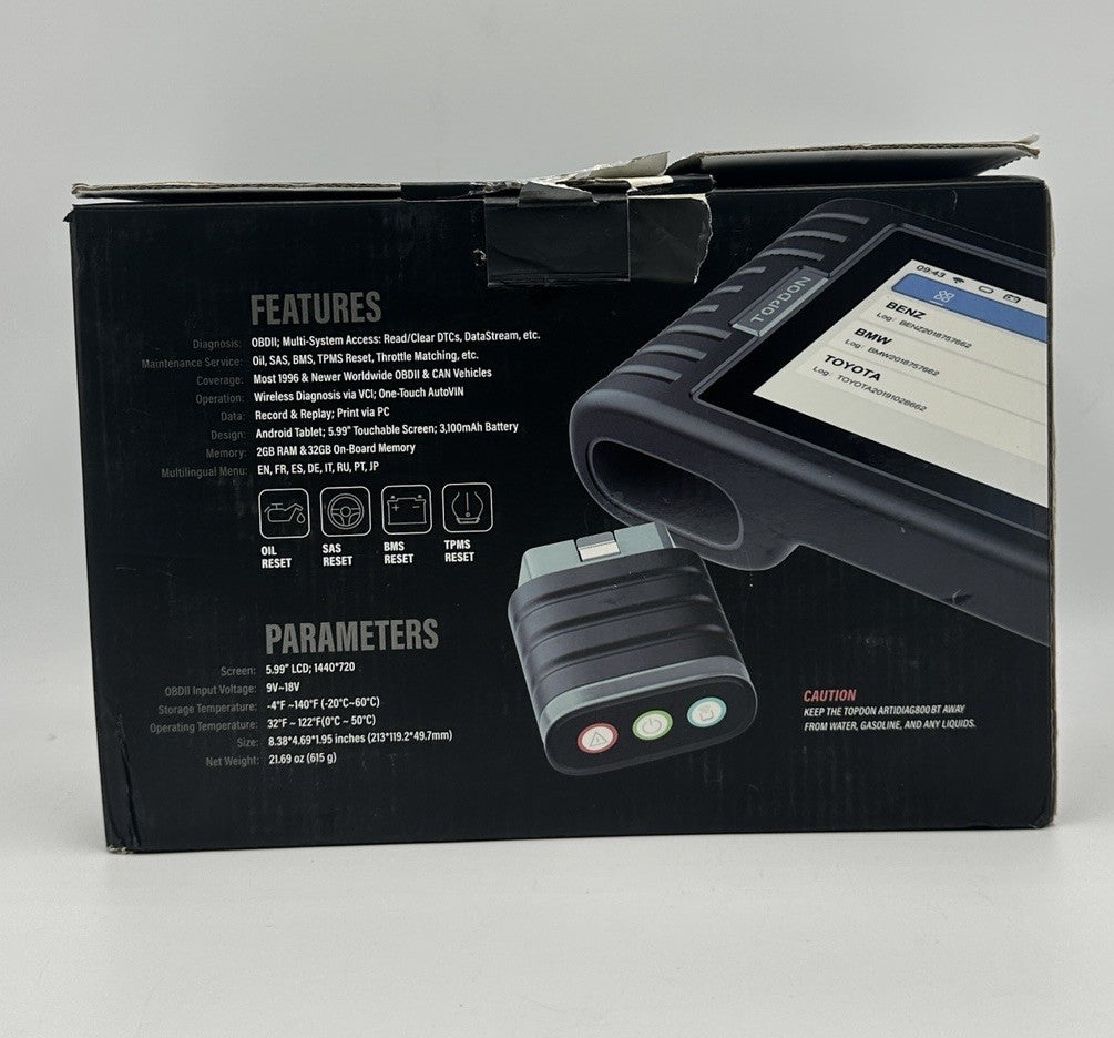 Genuine TOPDON AD800BT OBD2 Scanner Wireless Full System Reset Tool