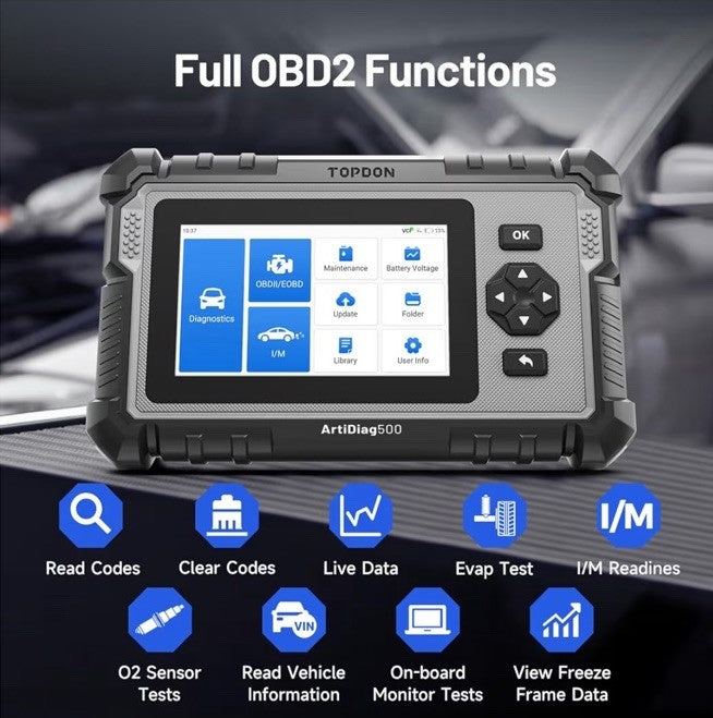 TOPDON AD500 OBD2 Scanner Offers a Lifetime of Free Wi-Fi Updates And Features