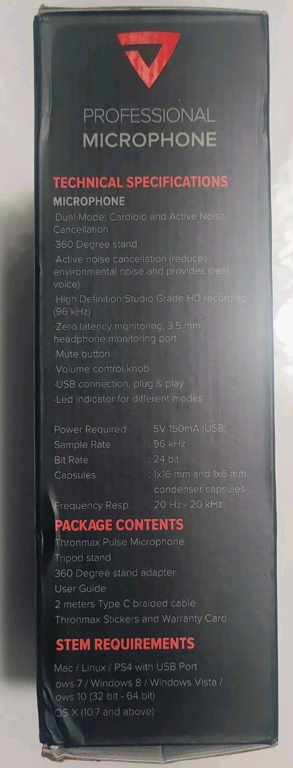 THRONMAX PULSE /96KHZ/ PROFESSIONAL USB MICROPHONE