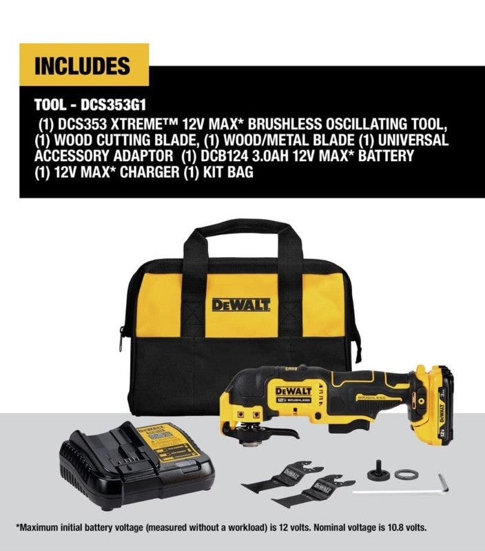 DEWALT DCS356C1R 20V MAX Oscillating Multi-Tool (1.5 Ah) New Open Box
