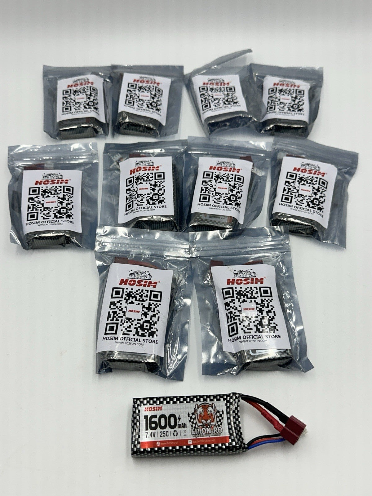 HOSIM 1600mah 7.4V 25C.  (10 PCS )