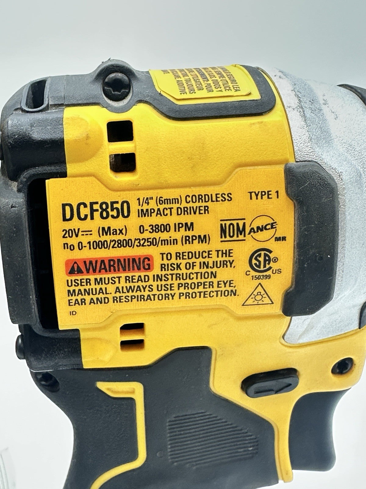 DEWALT DCF850B ATOMIC 20V MAX 1/4 inch Cordless Impact Driver (Tool Only) -...