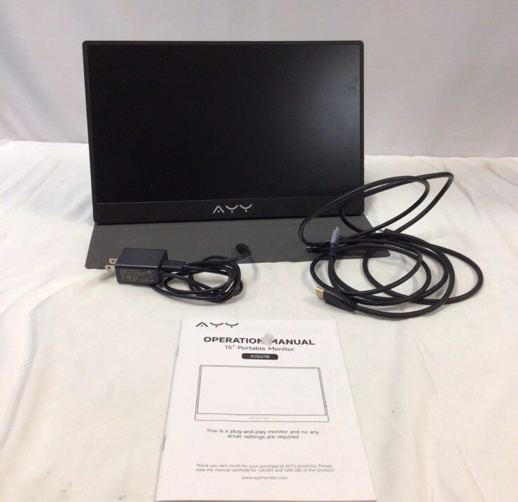 AYY 15 -Inch Portable Monitor, Full HD 1080P IPS, 60Hz, 1ms Response, Brand New
