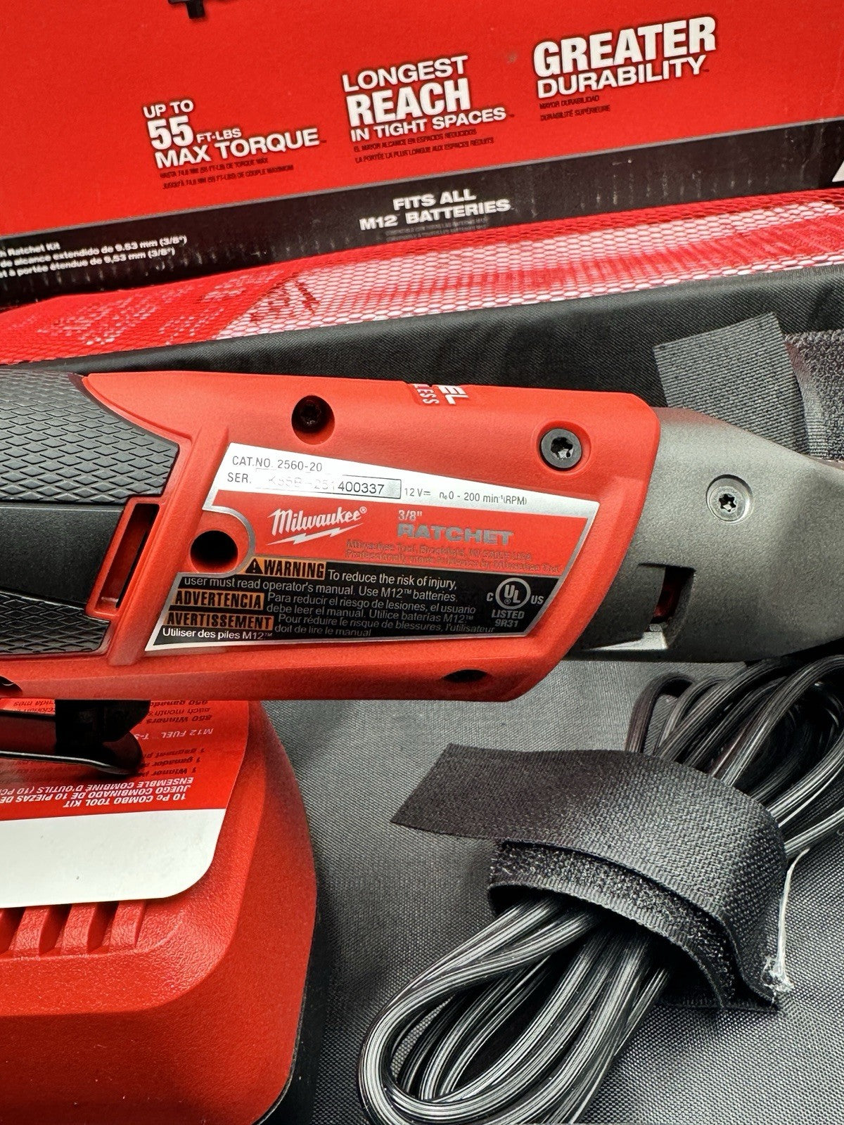 Milwaukee 2560-21 M12 FUEL 12V 3/8 Inch Extended Reach Ratchet 2.0AH Kit