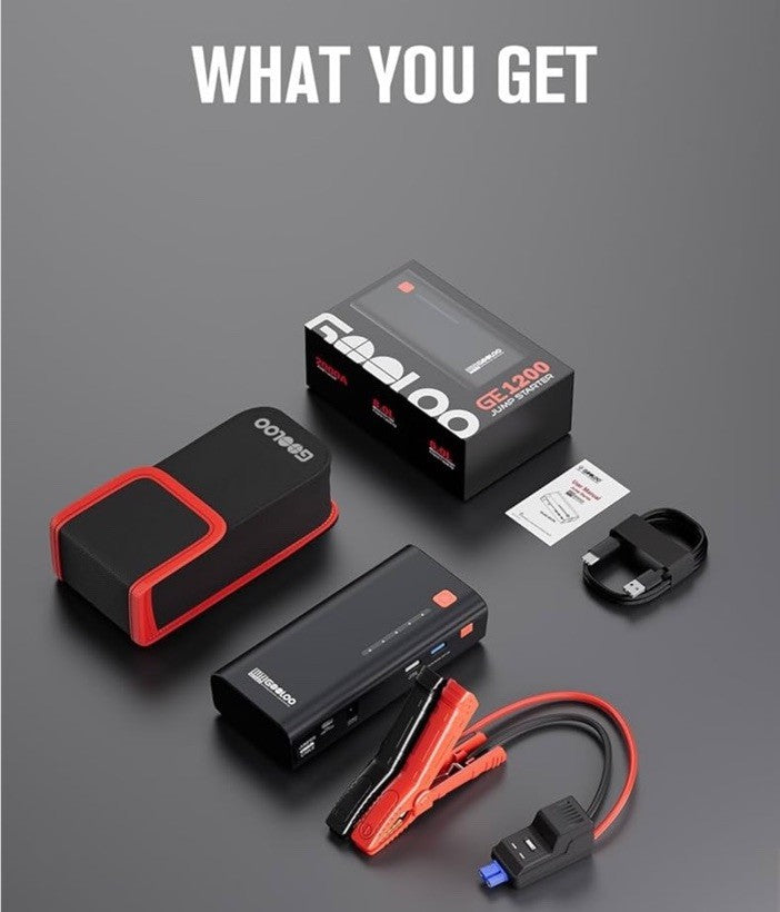 ELITE GOOLOO GE 1200 JUMPSTARTER  3000A 8.5L  GAS 6.0 DIESEL