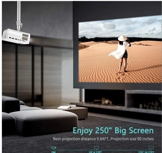 Vankyo Leisure 470 Wireless Mini Projector (HD 1080P Supported) - White