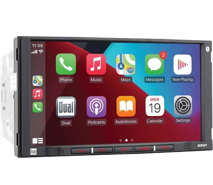 Dual Electronics DCPA71 7" Car Stereo Receiver | Apple CarPlay | Android Auto