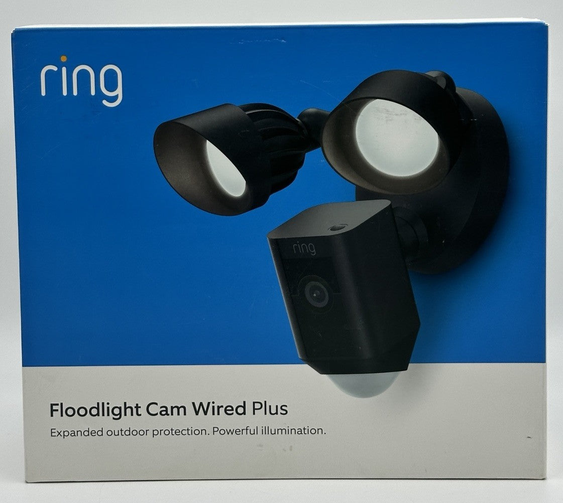 Ring Floodlight Cam Wired Plus 1080P Motion Activated LED Surveillance - NEW