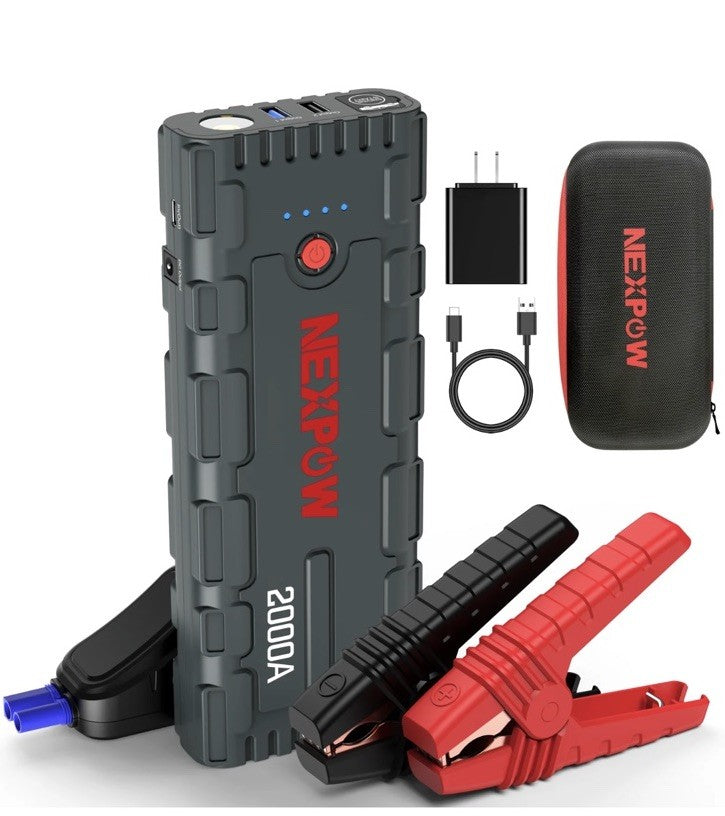 NEXPOW 2000A Peak 18000mAh Car Jump Starter with USB Quick Charge 3.0