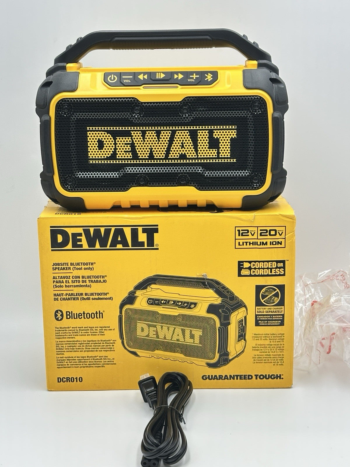 DEWALT DCR010 20-Volt Max Bluetooth Speaker