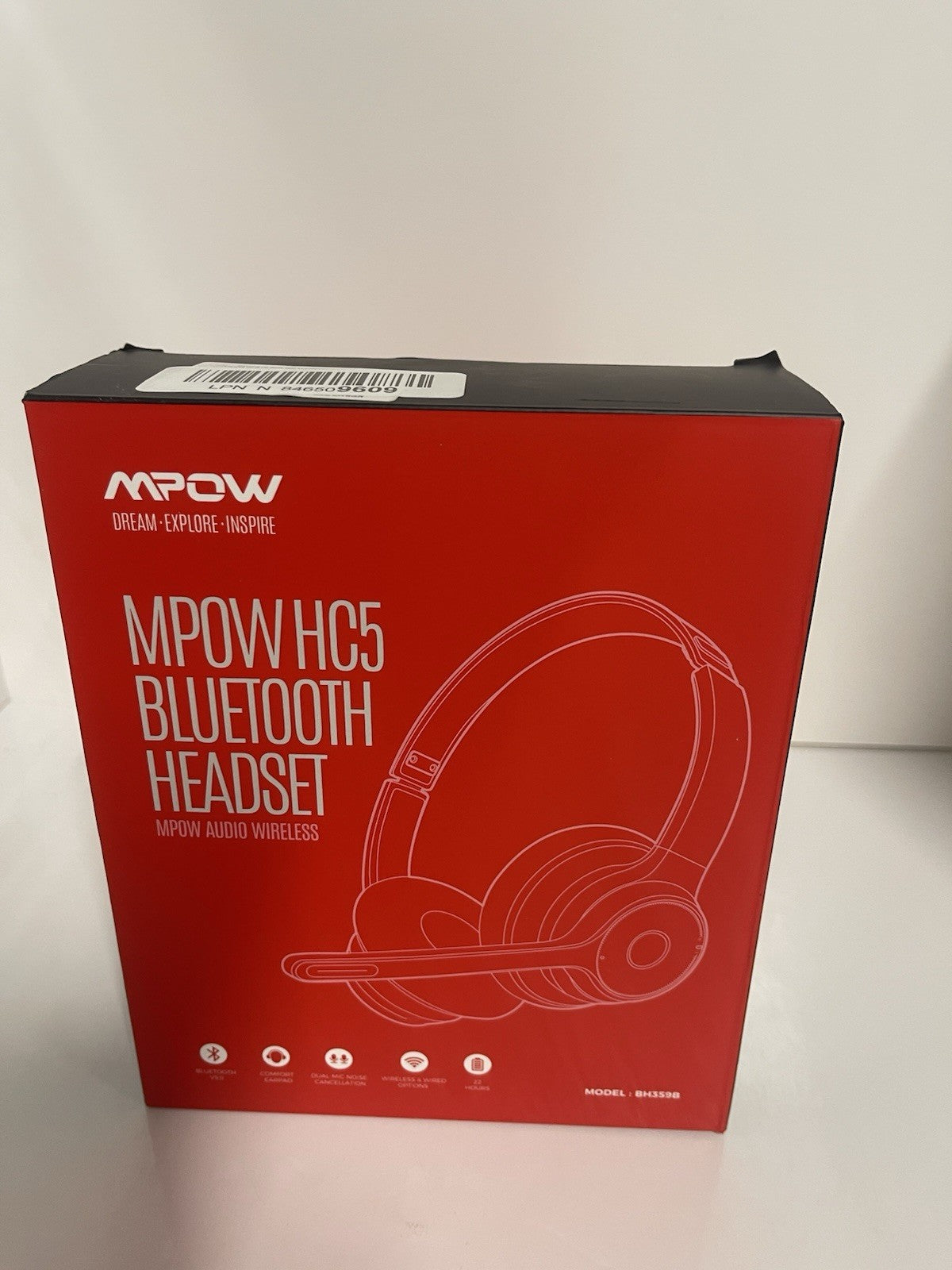 Mpow HC5 Plus (BH359B) Bluetooth Headset w/ USB Adapter