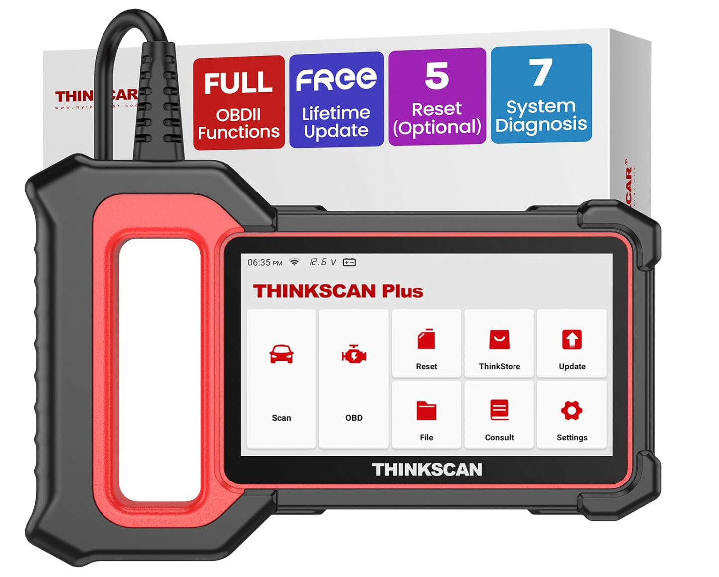 THINKCAR OBD2 Scanner, ThinkScan Plus S7 System Diagnostic Scan Tool