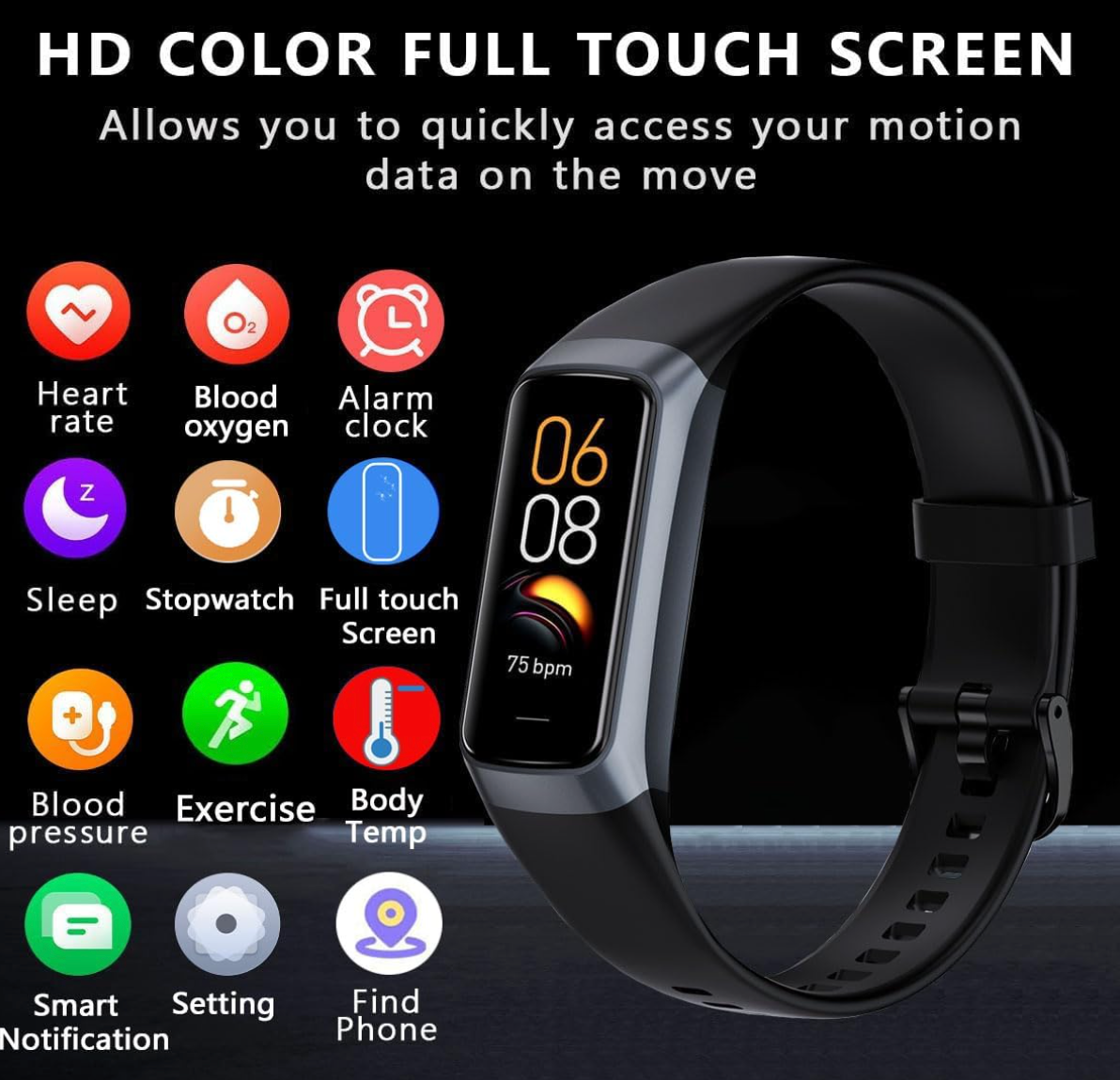 Fitness Tracker with 24/7 Heart Rate | 25 UNITS LOT