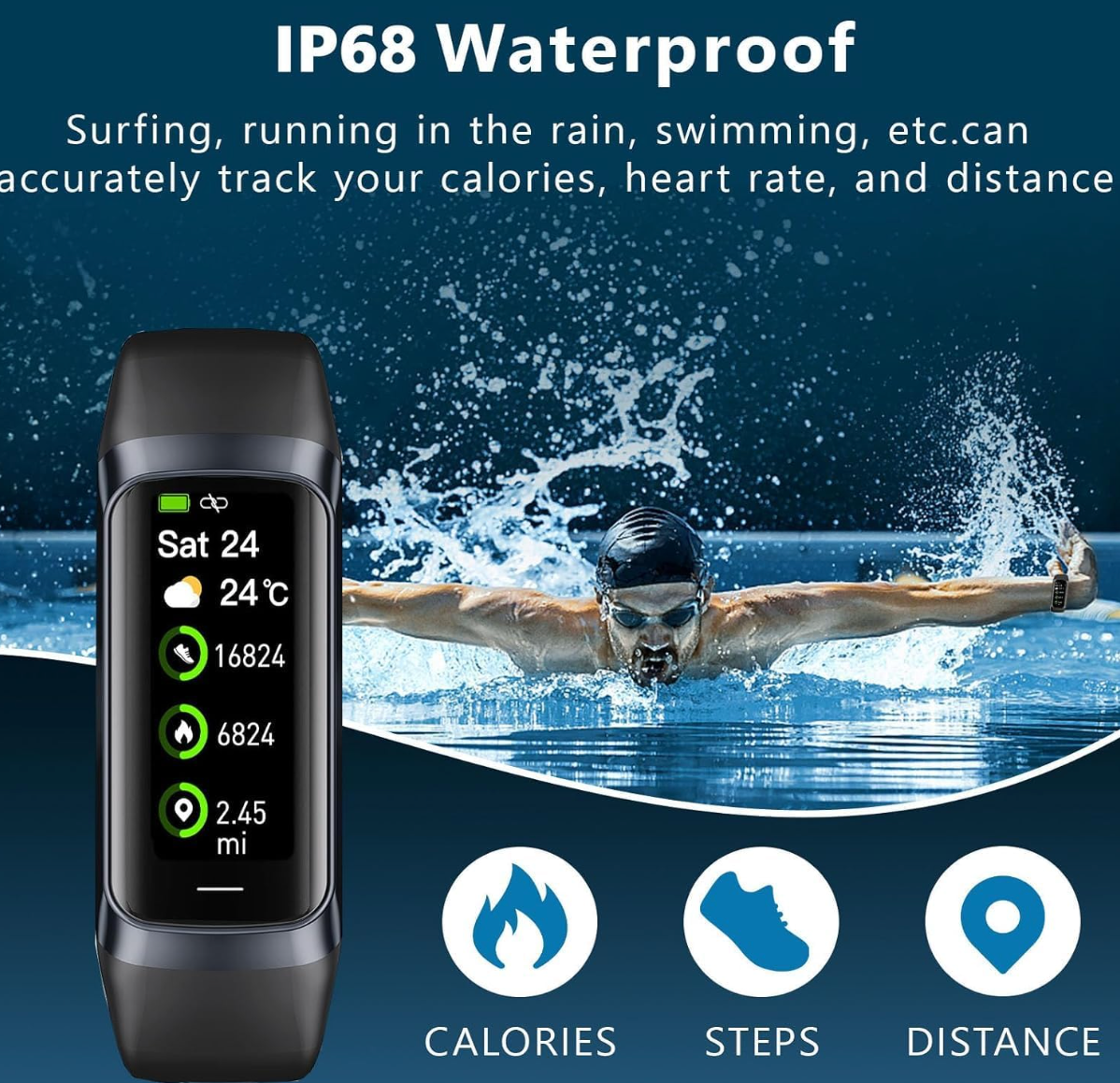 Fitness Tracker with 24/7 Heart Rate | 25 UNITS LOT