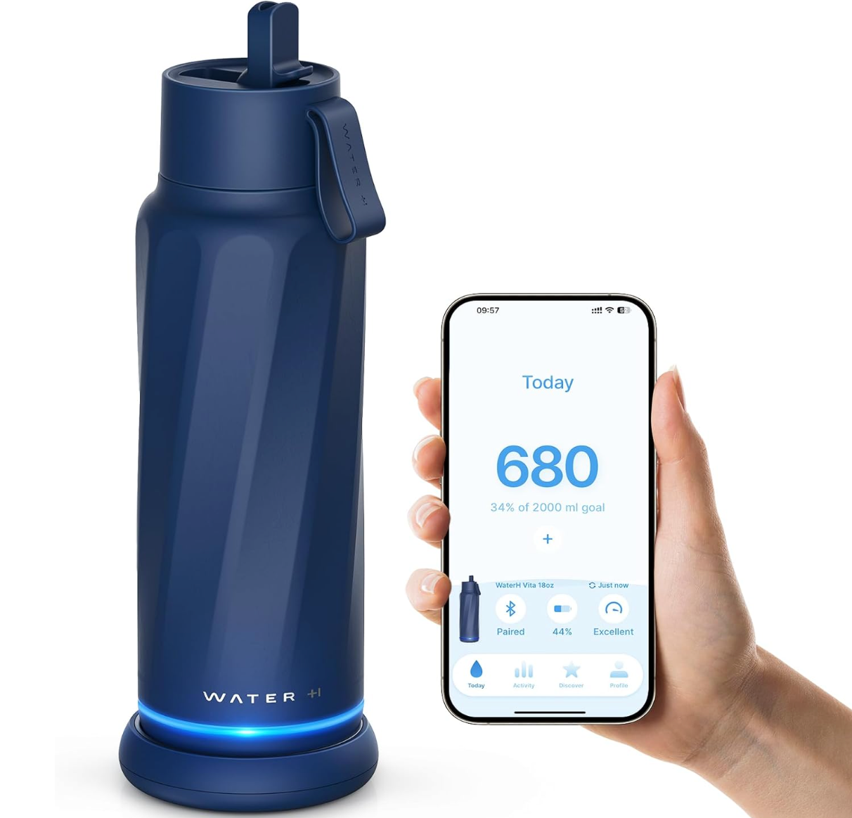 Vita Smart Water Bottle (Dark Blue)