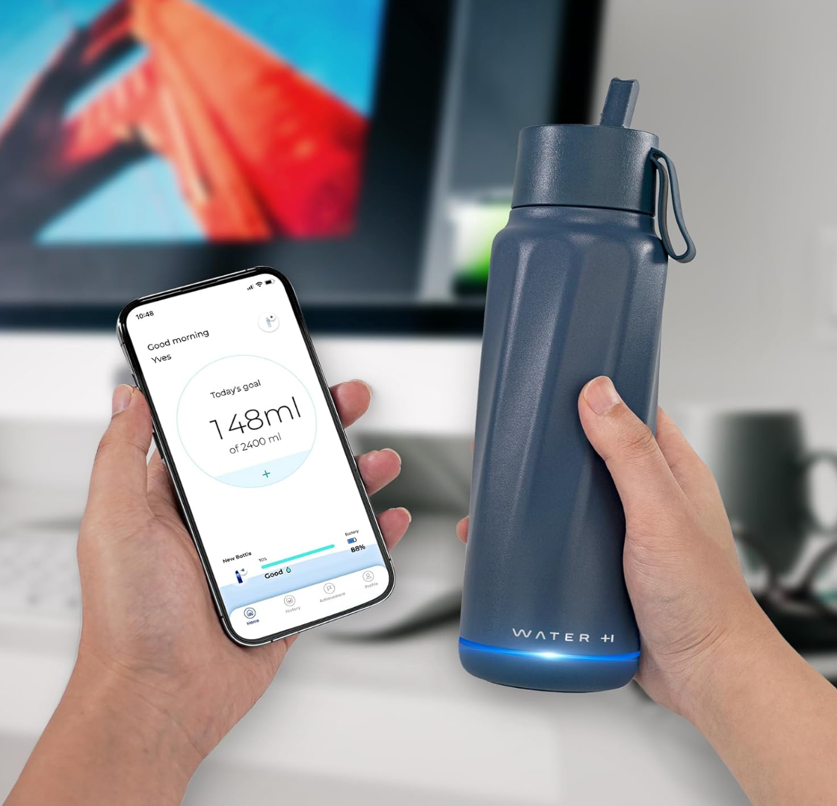 Vita Smart Water Bottle (Dark Blue)