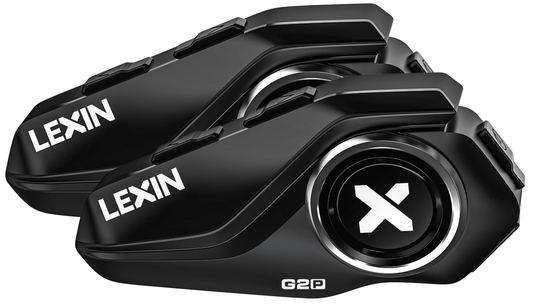 LEXIN G2P Motorcycle Helmet Communication Systems, Dual Pack