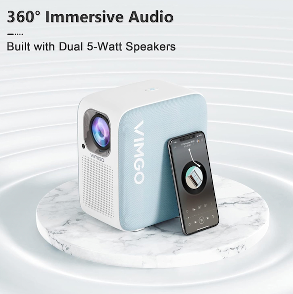 VIMGO P10 Smart Projector - Support 4K, Native 1080P HD
