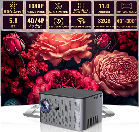 Native 1080P 4K Full HD Projector
