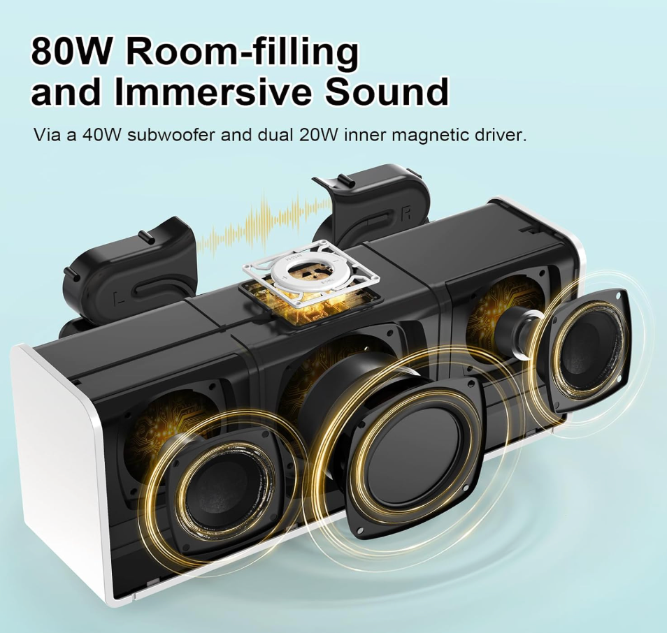 DOSS SoundBox Ultra Bluetooth Speaker with 2.1 Sound Channel Audio