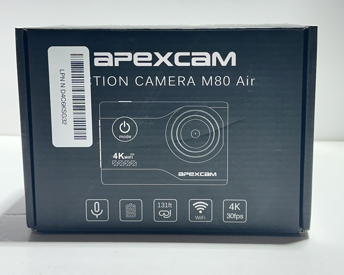 Apexcam Action Camera M80 Air Underwater Waterproof Camera, Black