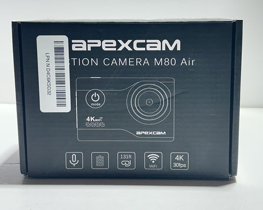 Apexcam Action Camera M80 Air Underwater Waterproof Camera, Black