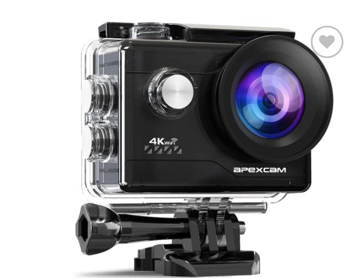 Apexcam Action Camera M80 Air Underwater Waterproof Camera, Black