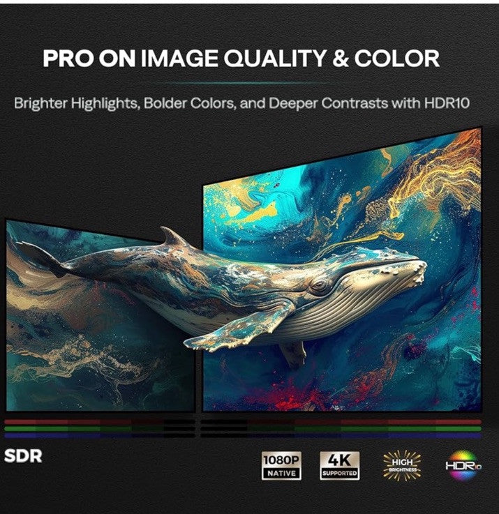 Aurzen EAZZE D1 Pro Smart Projector w/ WiFi and Bluetooth, Netflix Official Gray