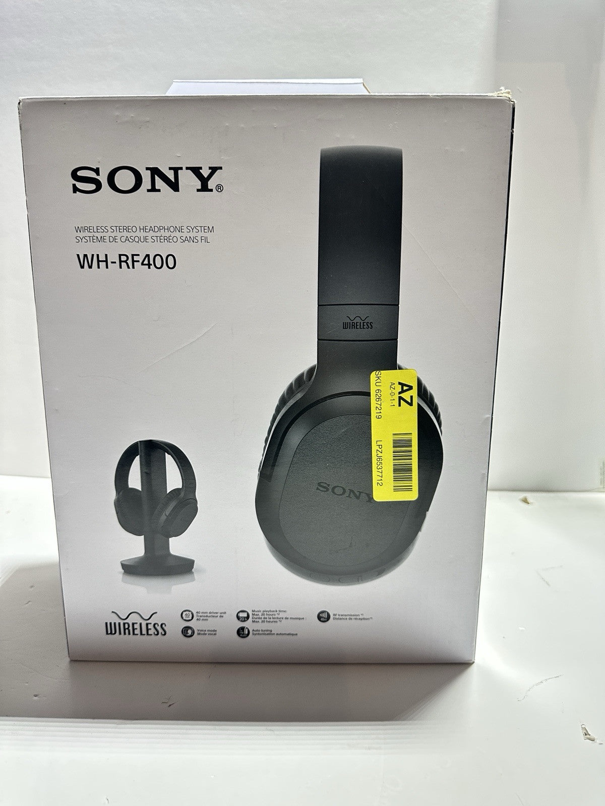 Sony WH-RF400 Over-Ear Sound Isolating RF Headphones - Black