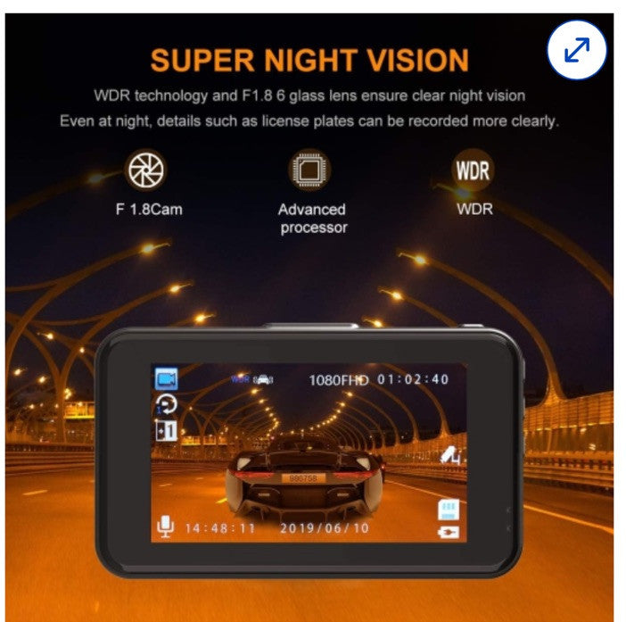 1080P HD Car Camera Including 32gb Memory Card (2 For 60)