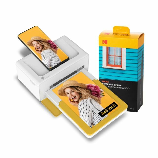 KODAK Dock Plus 4PASS Instant Photo Printer (4x6 inches) New Open Box No Sheets